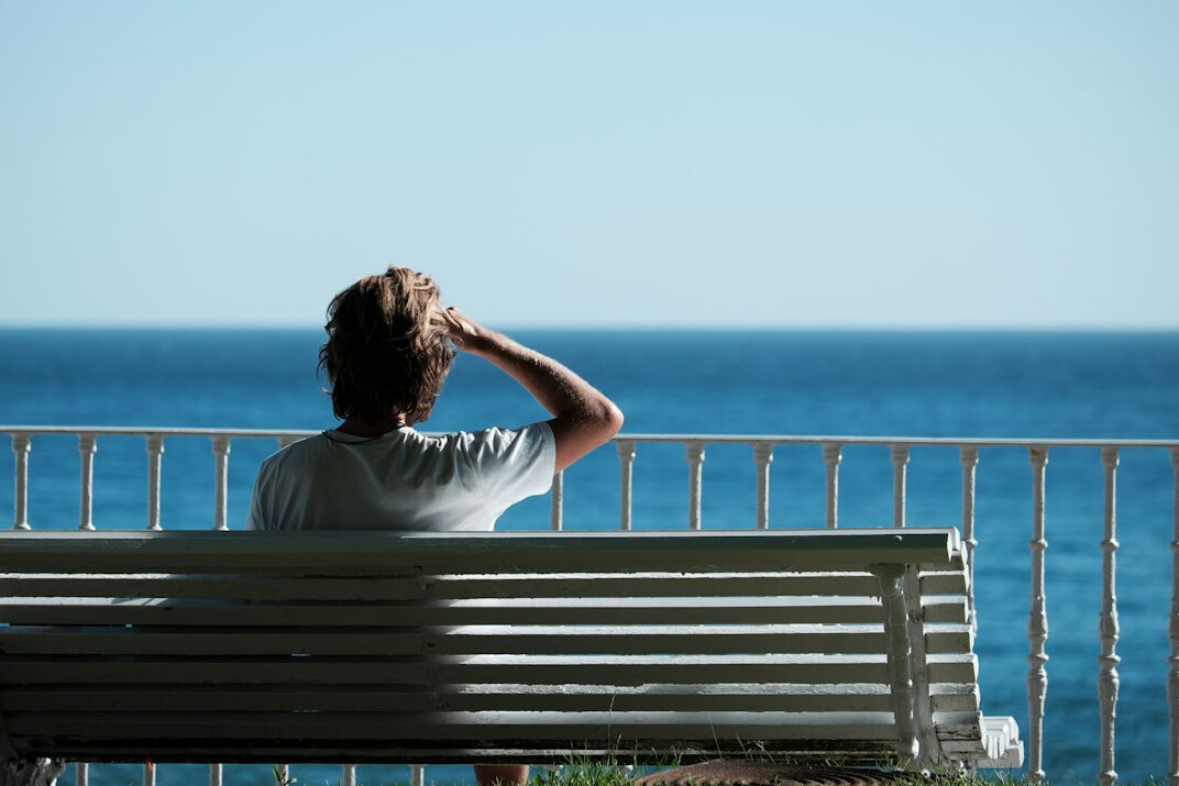 serene person looking at horizon